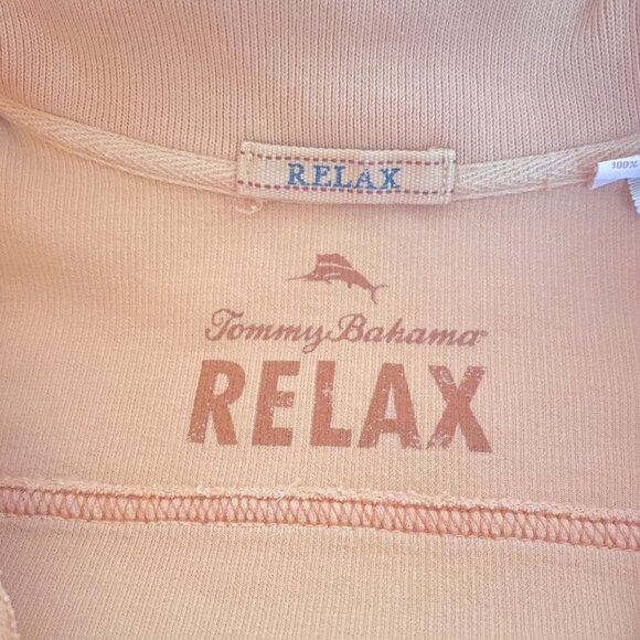 Tommy Bahama Men's Quarter Zip Relax Peach Size Medium - Picture 7 of 8